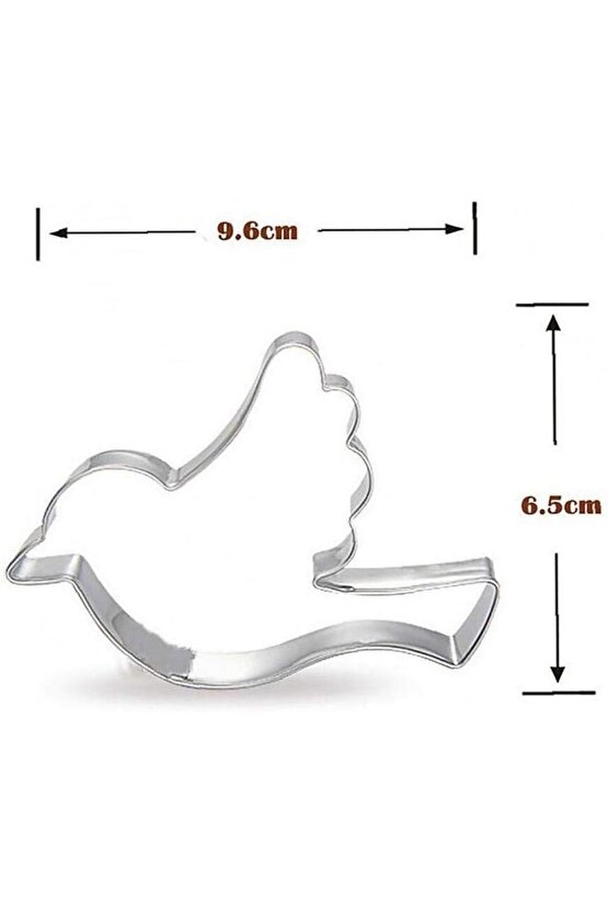 Narkalıp Kuş Şeklinde Kurabiye Kalıbı Paslanmaz Çelik