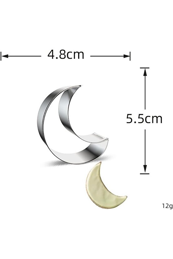 Narkalıp Ay Yıldız Bulut Kurabiye Kalıbı 3 Lü Set