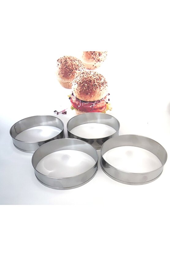 Narkalıp Hamburger Ekmeği Pişirme Kalıbı 4 Lü En 11cm