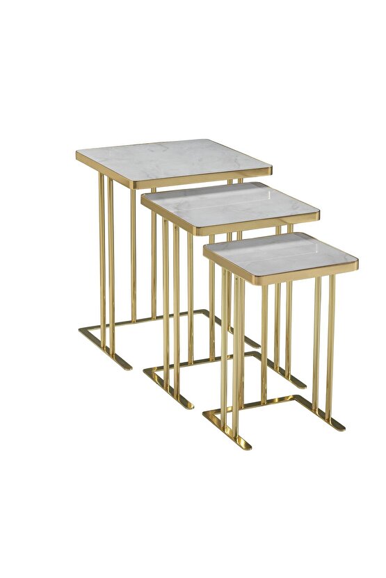 Ultra Lüx Kare Zigon Sehpa Ultra Lak Kaplama 18mm Mdf Hıghgloss Yüzey Paslanmaz Kararmaz Çelik