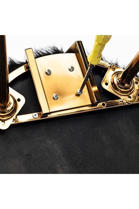 Gold Melek Melek Sandalye Angel Sandalye Makyaj Sandalyesi Gold Elektrostatik Boya