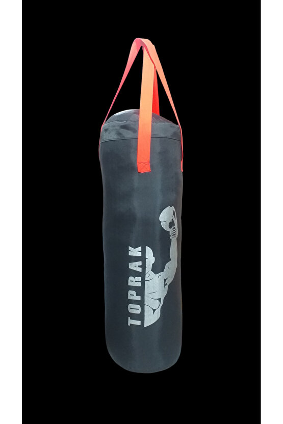 ELDİVEN VE KARABİNA ÇOCUK BOKS TORBASI 7-9 YAŞ İÇİN 50x20 cm İÇİ DOLU TOPRAK SPORT