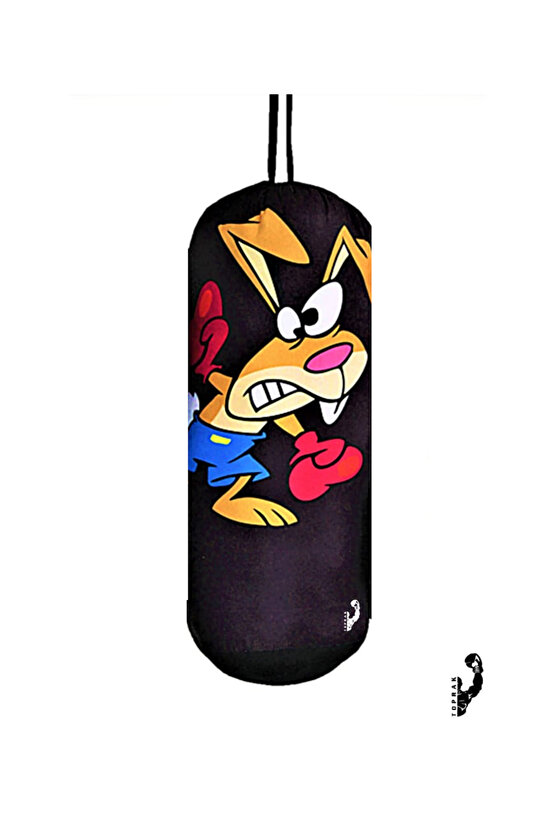 Çocuk Boks Kum Torbası Eldiven Dahil 2-6 Yaş Siyah