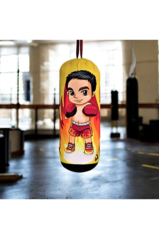 Toprak Sport 2-6 Yaş Çocuklar Için Boks Torbası Içi Dolu Eldivenl Hediyeli