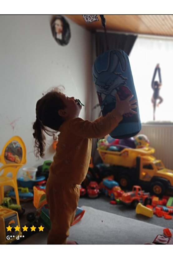 Eldiven Hediyeli 2-6 Yaş Çocuklar İçin Boks Torbası İçi Dolu Toprak Sport