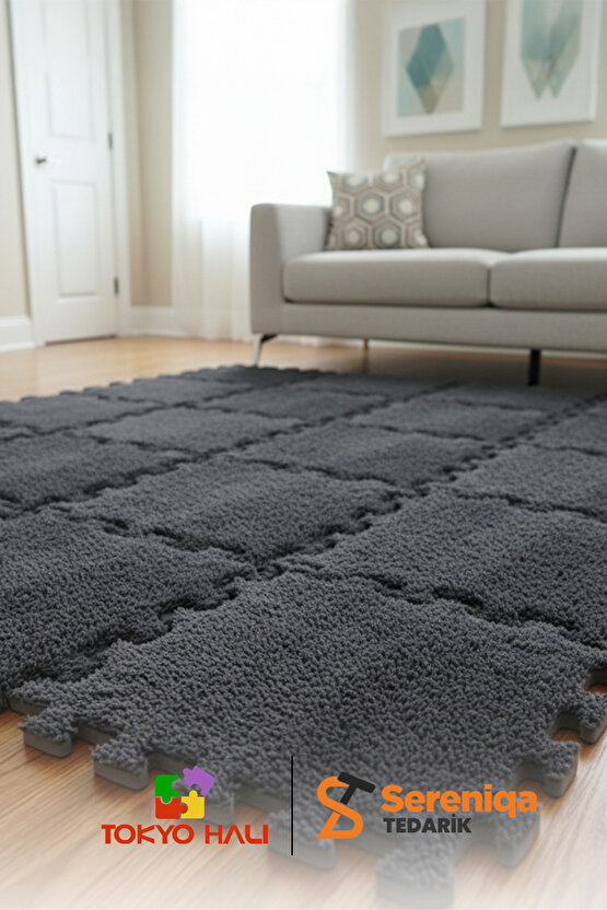 30lu Set Peluş Puzzle Halı, Kendi Tasarımını Oluştur, Yapboz Halı, Peluş Halı