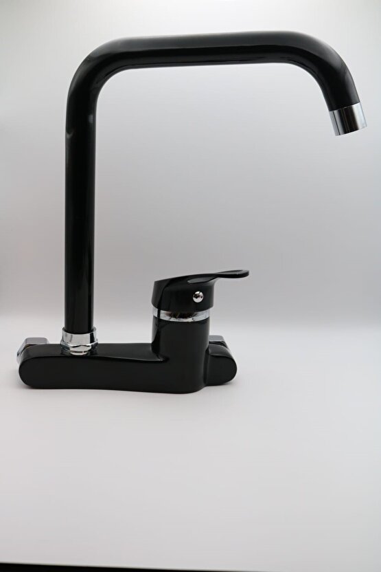 Meriç Aplike Siyah Mutfak Bataryası Balık Boru