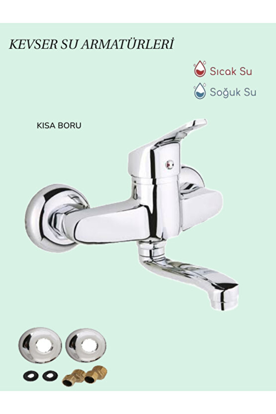 Aplike Mutfak Bataryası Kısa Boru