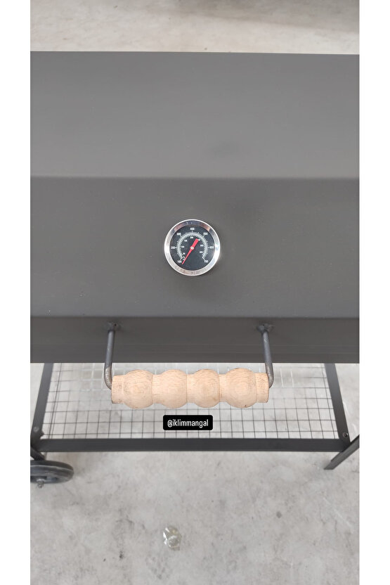 40x70 Demir Kapaklı Barbekü Yazlık Tipi Mangal Grill Oluklu Izgara