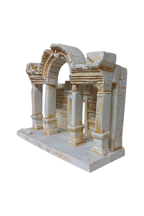Efes Antik Kent Hadrian Tapınağı Temalı Dekoratif Mumluk & Biblo – Mermer Tozu & Polyester Heykel