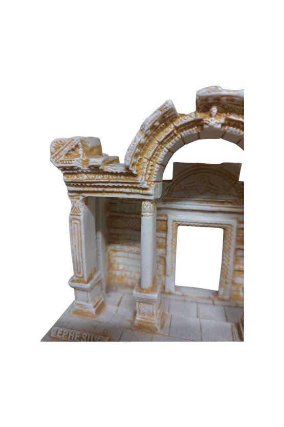 Efes Antik Kent Hadrian Tapınağı Temalı Dekoratif Mumluk & Biblo – Mermer Tozu & Polyester Heykel