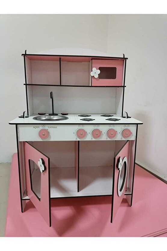 Ahşap Oyuncak Mutfak 6mm Pembe