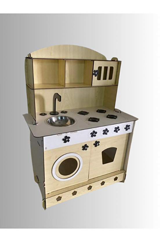 Montessori Eğitici Ahşap Çocuk Oyuncak Mutfak Akçaağaç 3 Mm 84x60 Cm