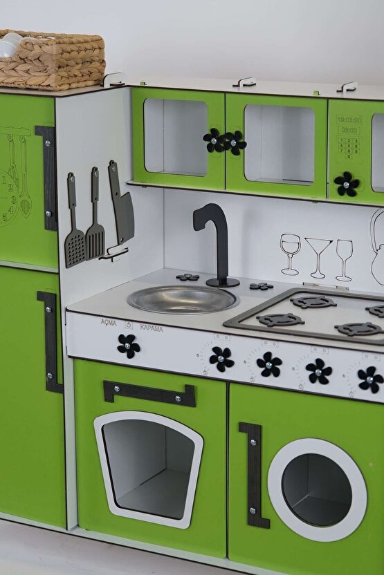 Ahşap Oyuncak Mutfak Buzdolaplı