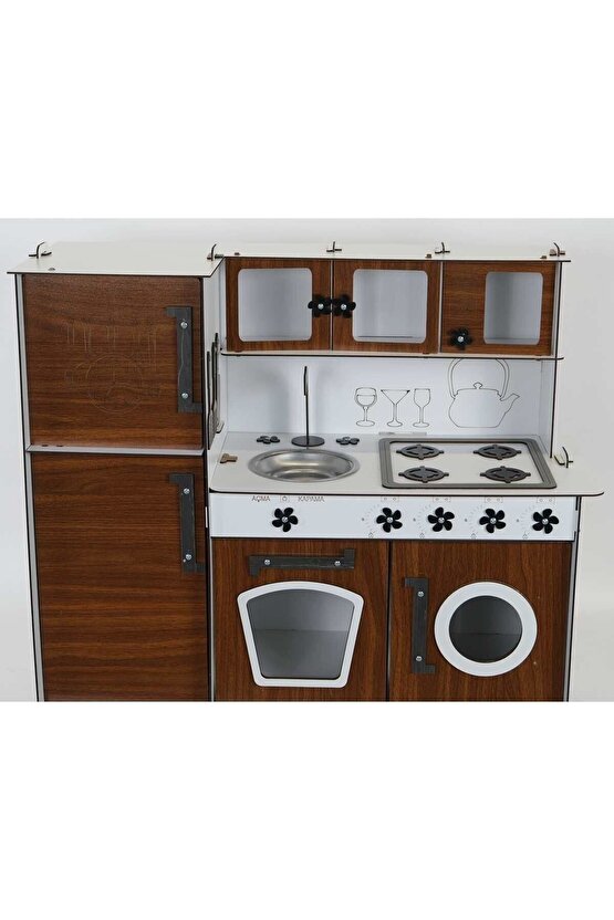 Ahşap Oyuncak Mutfak Buzdolaplı
