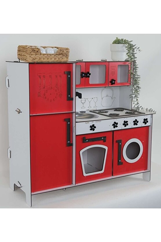 Ahşap Oyuncak Mutfak Buzdolaplı