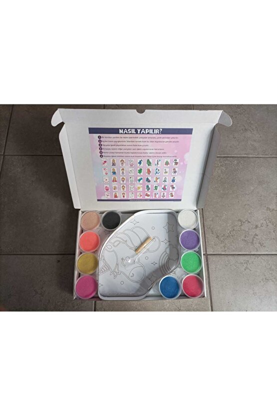 Unicornlar | Kum Boyama Aktivite Seti 5li Kutulu Paket