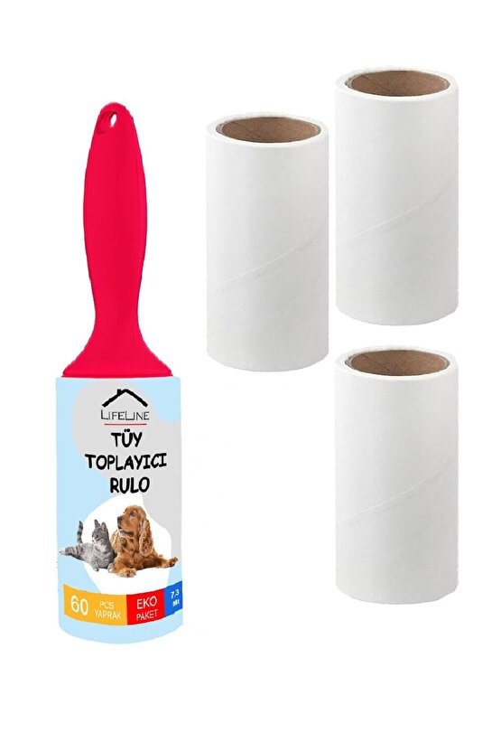 Tüy Toplayıcı Rulo 3 Adet Yedek Rulo Kedi Tüy Toplayıcı Köpek Tüy Toplayıcı Tüy Toplama Rulosu