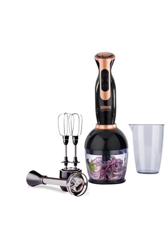 Mago Plus El Blender Seti Siyah Bakır
