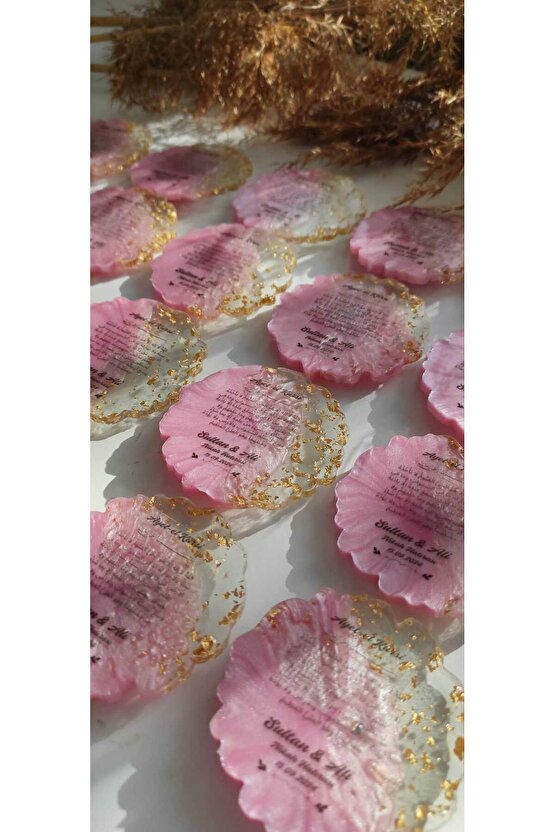 BİRGÜLCE Epoksi Magnet 10 Adet Söz-Nişan-Kına-Nikah-Mevlüt-Hac-Umre-Kabe-Doğum Günü Hediyelik