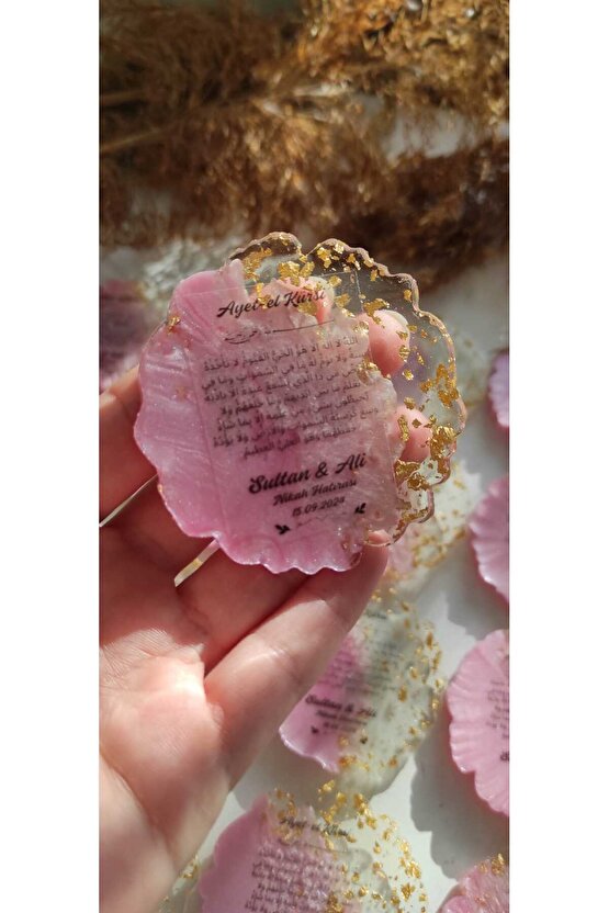 BİRGÜLCE Epoksi Magnet 10 Adet Söz-Nişan-Kına-Nikah-Mevlüt-Hac-Umre-Kabe-Doğum Günü Hediyelik