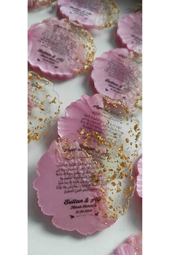 BİRGÜLCE Epoksi Magnet 10 Adet Söz-Nişan-Kına-Nikah-Mevlüt-Hac-Umre-Kabe-Doğum Günü Hediyelik