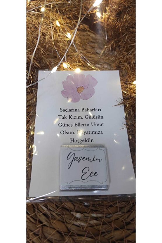 BİRGÜLCE 16 Adet Bebek Mevlüdü- Doğum Günü- Baby Shower Madlen Çikolatalı Hediyelik Anı Kartları