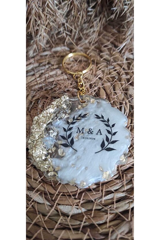 Epoksi Anahtarlık 15 Adet Söz Nişan Kına Nikah Özel Gün