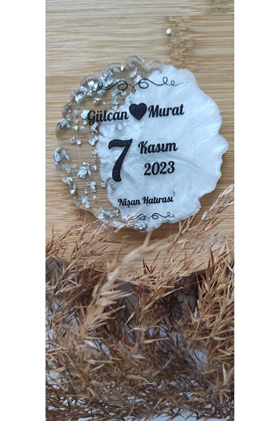 En Hayal Atölyem Epoksi Hediyelik Magnet 20li Özel Tasarım Söz-nişan-nikah-kına-mevlüt-mezuniyet