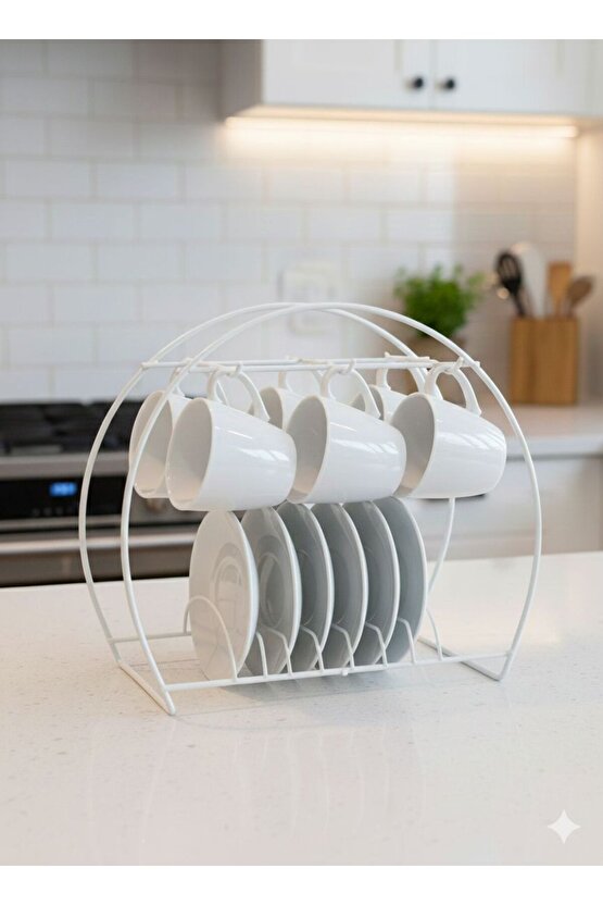 Kahve Fincan Düzenleyici Askı Aparatı Fincan Askılığı Standı