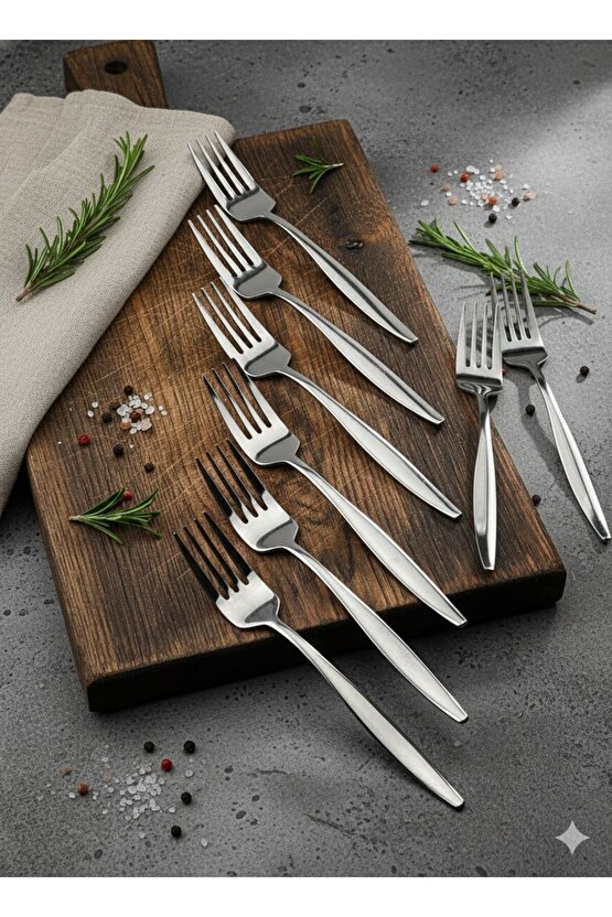 Lizbon Tatlı Çatalı 12 Adet Paslanmaz Çelik