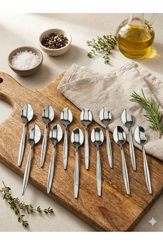 Lizbon Tatlı Kaşığı 12 Adet Paslanmaz Çelik