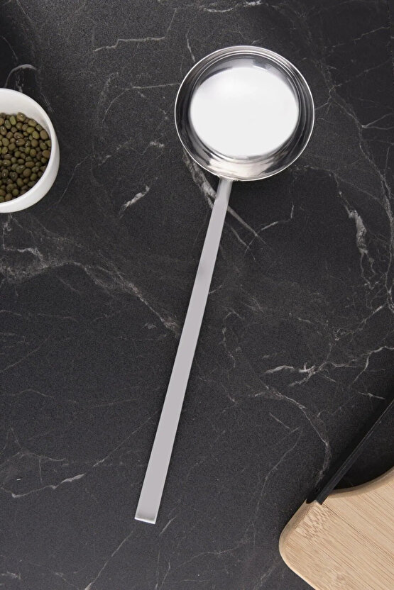 4 Parça Kepçe Kevgir Spatula Servis Kaşığı Seti Paslanmaz Çelik