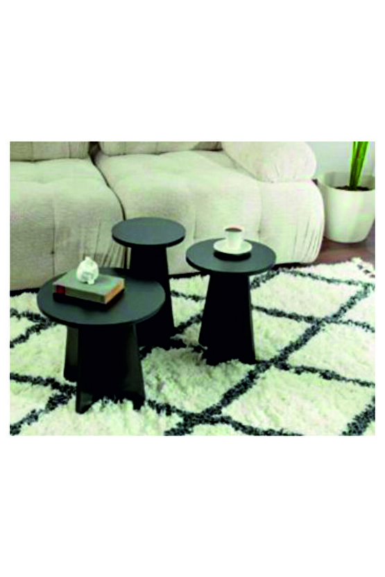 3lü Mantar Zigon Sehpa Orta Sehpa Dekoratif 3 Boy Ofis Sehpası Salon Sehpası Çok Fonksiyonlu