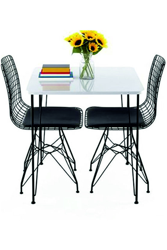 Metal Ayaklı 60x70cm KALINLIKLI (TEK MASA)Balkon Masası- Çalışma Masası -kafe masası BEYAZ 60X70