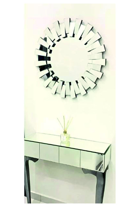 Dekoratif Meridyen Duvar Konsol Aynası Çap 80