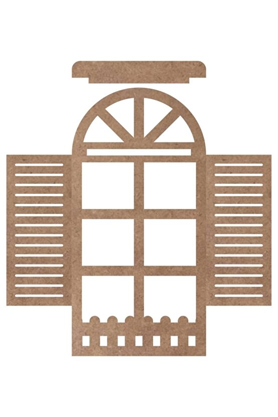 Dekoratif Ahşap Panjur Raf