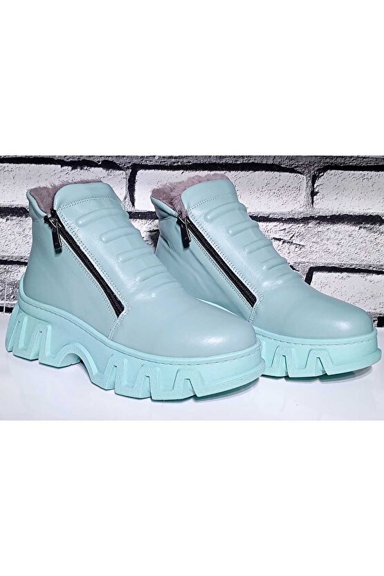 %100 Hakiki Deri Bot İçi Kürk Soguk Geçirmez Kaymaz Taban