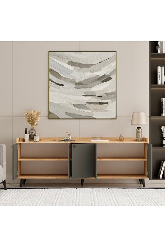 Belori Konsol, Tv Sehpası Çam Antrasit