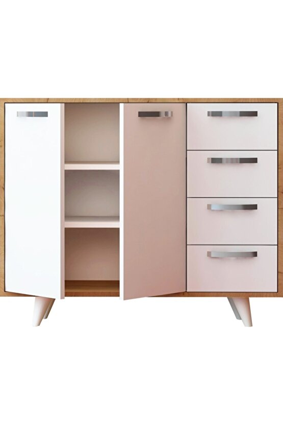 Waga Çok Amaçlı Dolap Safir Meşe-beyaz