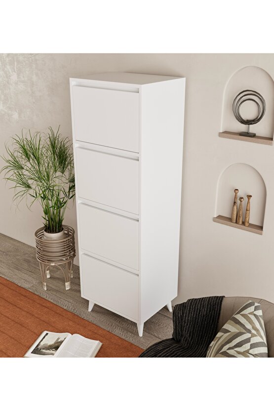 Mely Çok Amaçlı Dolap-Ekmeklik Beyaz