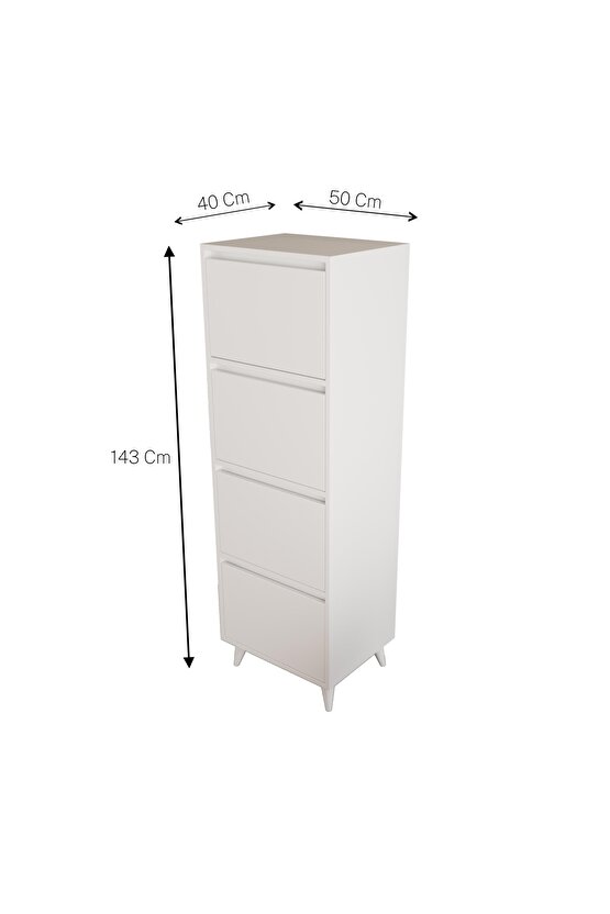 Mely Çok Amaçlı Dolap-Ekmeklik Beyaz