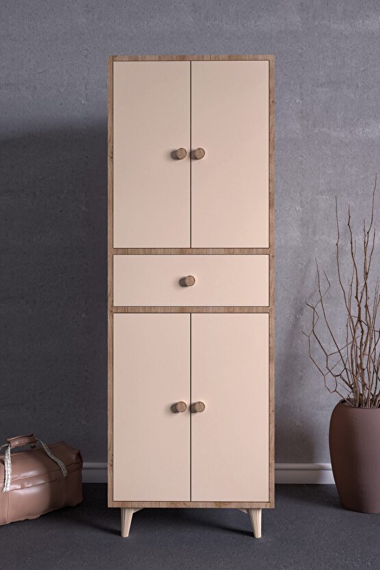 Eva Çok Amaçlı Dolap Safir Meşe-Vizon Bej