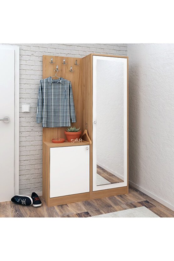 Pro Portmanto Meşebeyaz Aynalı