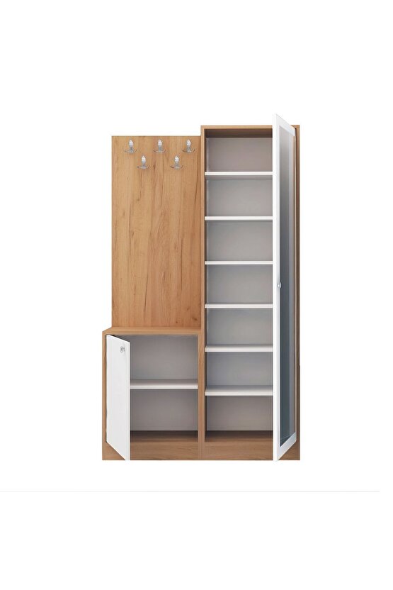 Pro Portmanto Meşebeyaz Aynalı