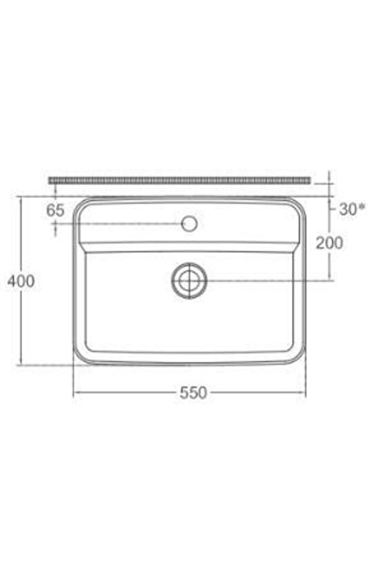 Isvea Infinity Tezgah Üzeri Lavabo 55cm Beyaz 10nf66055byz Batarya Delikli