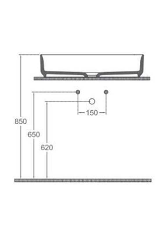 Isvea Infinity Tezgah Üzeri Lavabo 55cm Beyaz 10nf66055byz Batarya Delikli