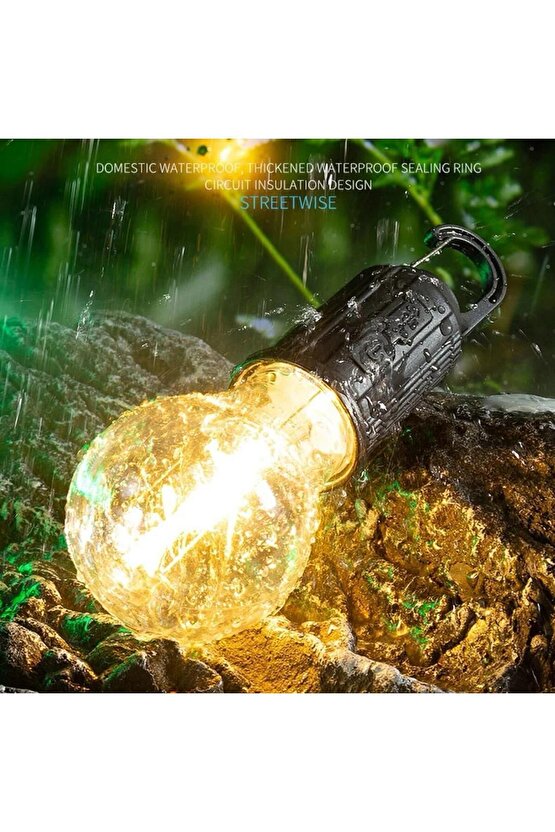 Taşına Bilir Kamp Lambası Çadır İçin İlk Yardım İçin Retro Led Işık  4 Aydınlatma Modlu