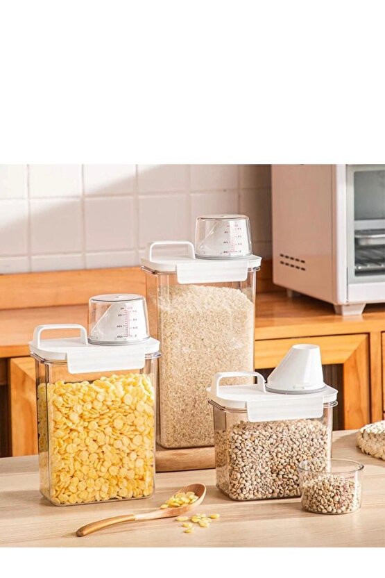 Çok fonksiyonlu gıda organizeri Hava almaz, sızdırmaz , ölçekli  4 boy