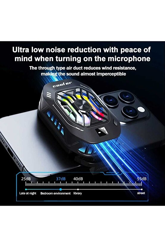 cep telefonu serin ısı emici 3 hız sıcaklık kontrolü dijital ekran  Soğutucu Fan Kablolu